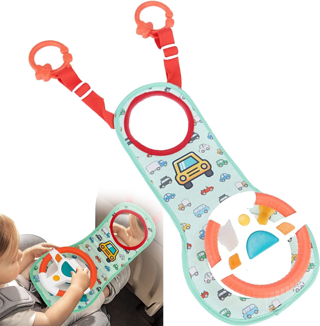 Huanger - Baby Car Seat Steering Wheel Toy - Multicolor
