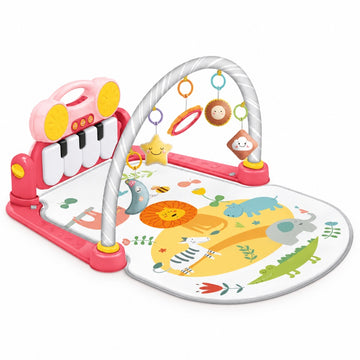 Huanger - Baby Musical Piano Play Mat Activity Gym - Pink