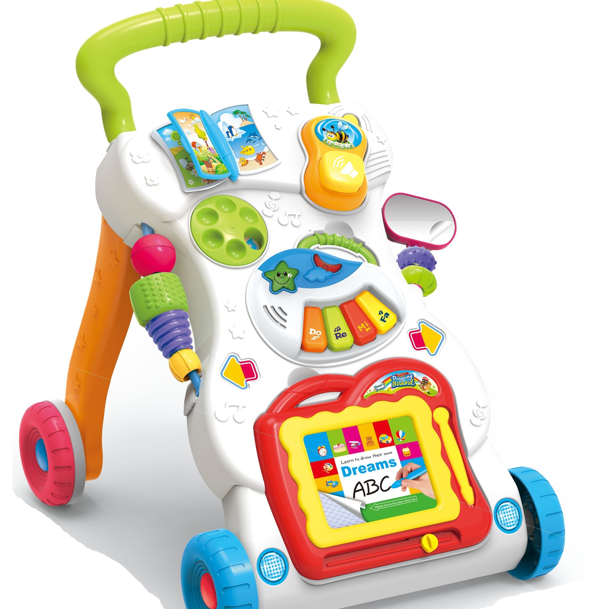 Huanger Baby Walker Activity & Learning Table - White