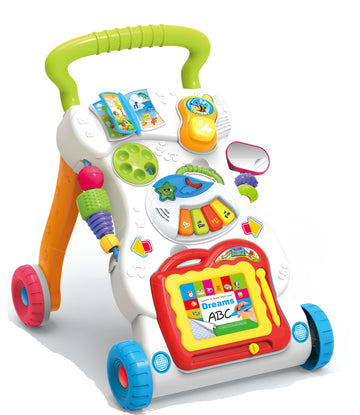 Huanger Baby Walker Activity & Learning Table - White