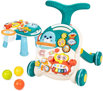 Huanger - Baby Push Walker with Learning Panel - Multicolor