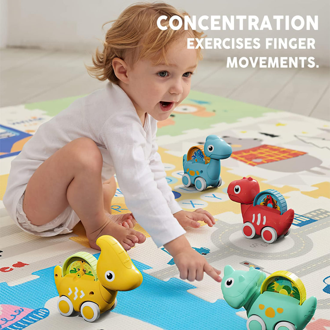 Baby Toy Dinosaur Pull Back – Educational Fun Toy with Interactive Play for Toddlers, Safe & Durable Learning Toy for 1+ Year Olds – Ideal for Early Development and Motor Skill Improvement