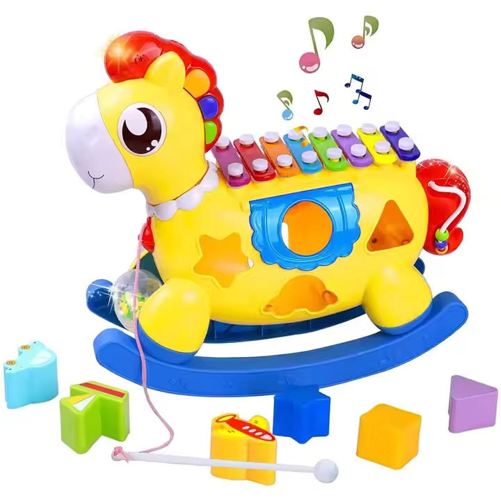 Huanger -Baby Rocker & Shape Sorter Learning Toy – Interactive Fun for Toddlers