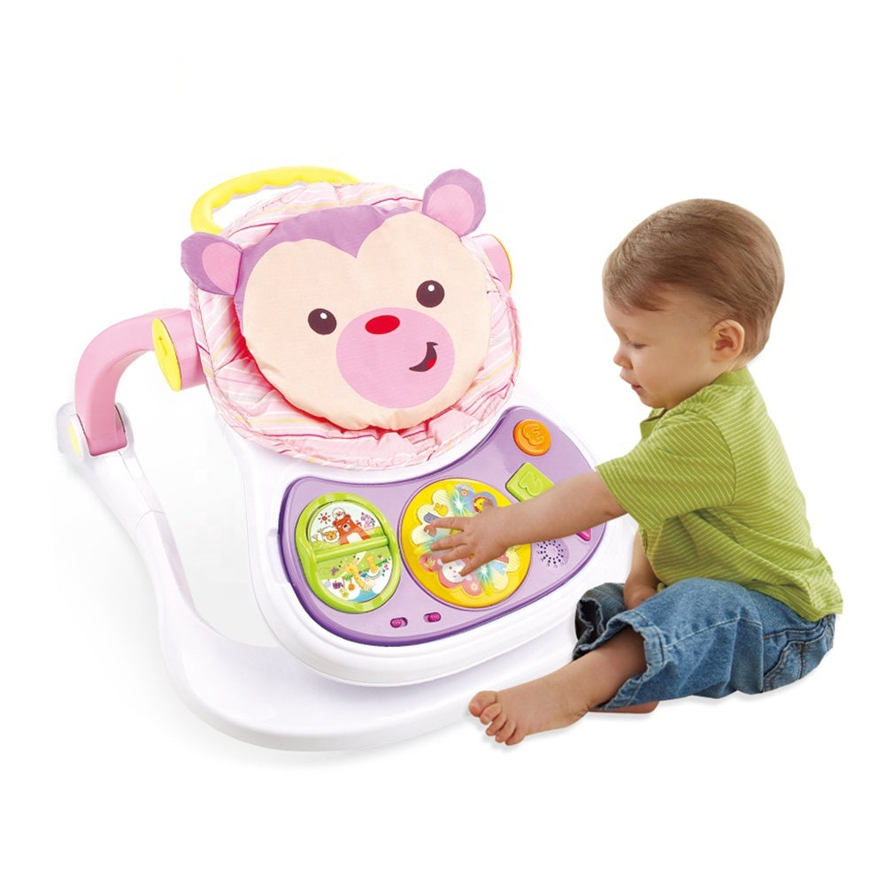 Little Angel - Baby Activity Walker Sit To Stand Learning Center - Pink