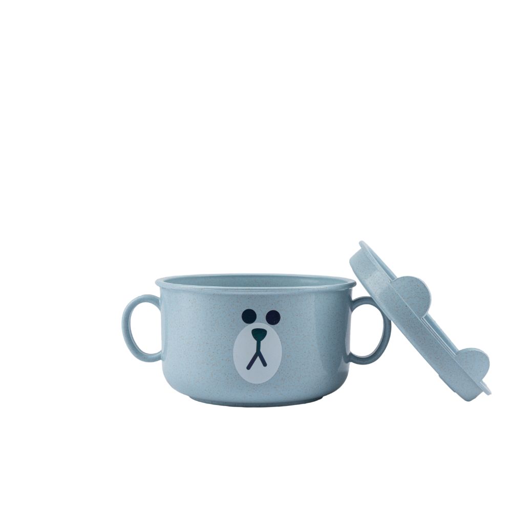 Little Angel - Kids Feeding Bowl w/ Handle - Cream, Blue, Pink