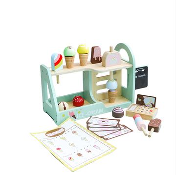 Little Angel - Kids Wooden Ice Cream Shop – Pretend Play Toy Set