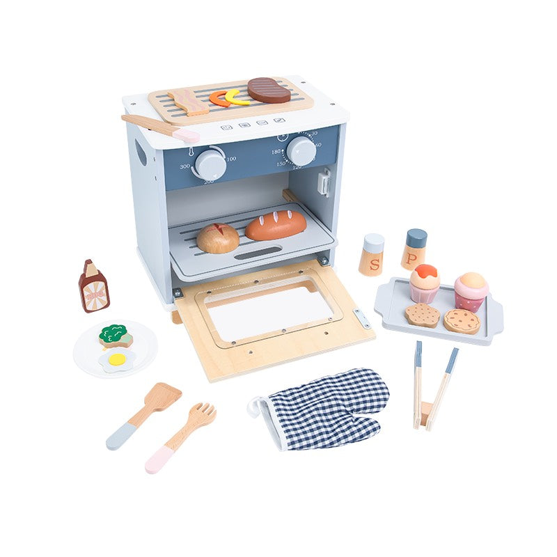 Little Angel -Kids Wooden Oven Playset – Baking Pretend Toy Set