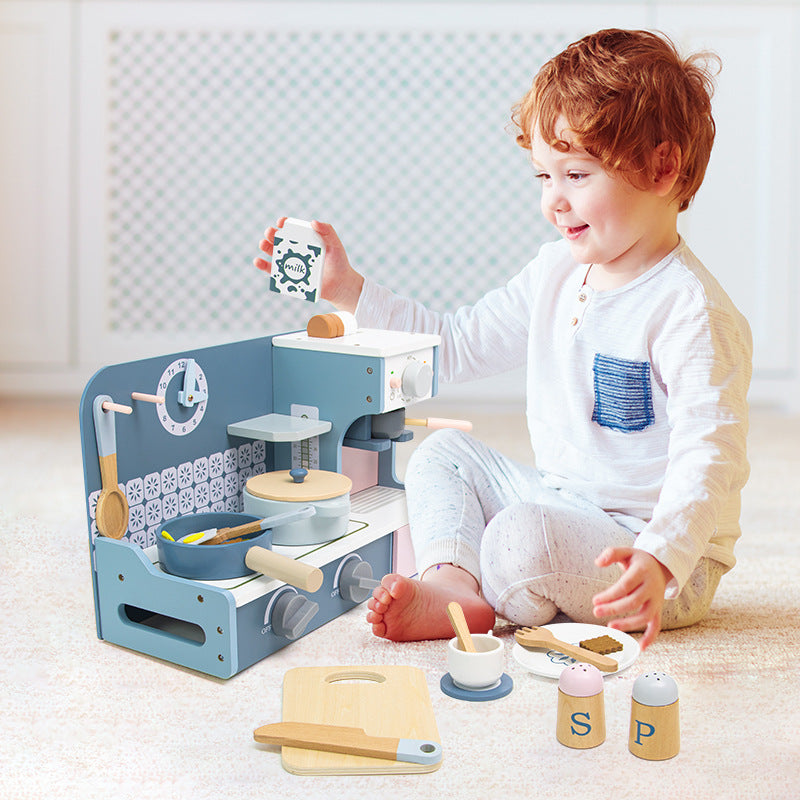Little Angel - Kids Wooden Kitchen Stove – Pretend Cooking Playset