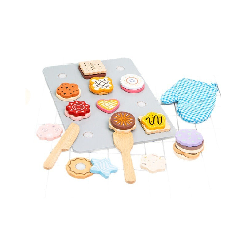 Little Angel - Kids Wooden Cookie Playset – Baking Pretend Toy Set