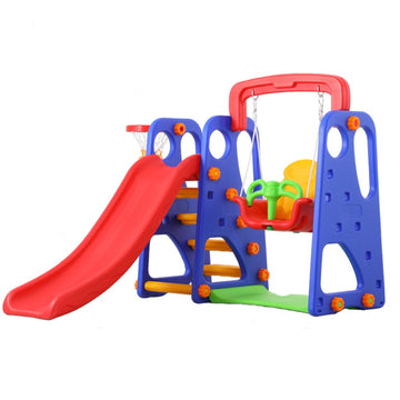 Little Angel Kids Slide And Swing 3-In-1 Activity Playset