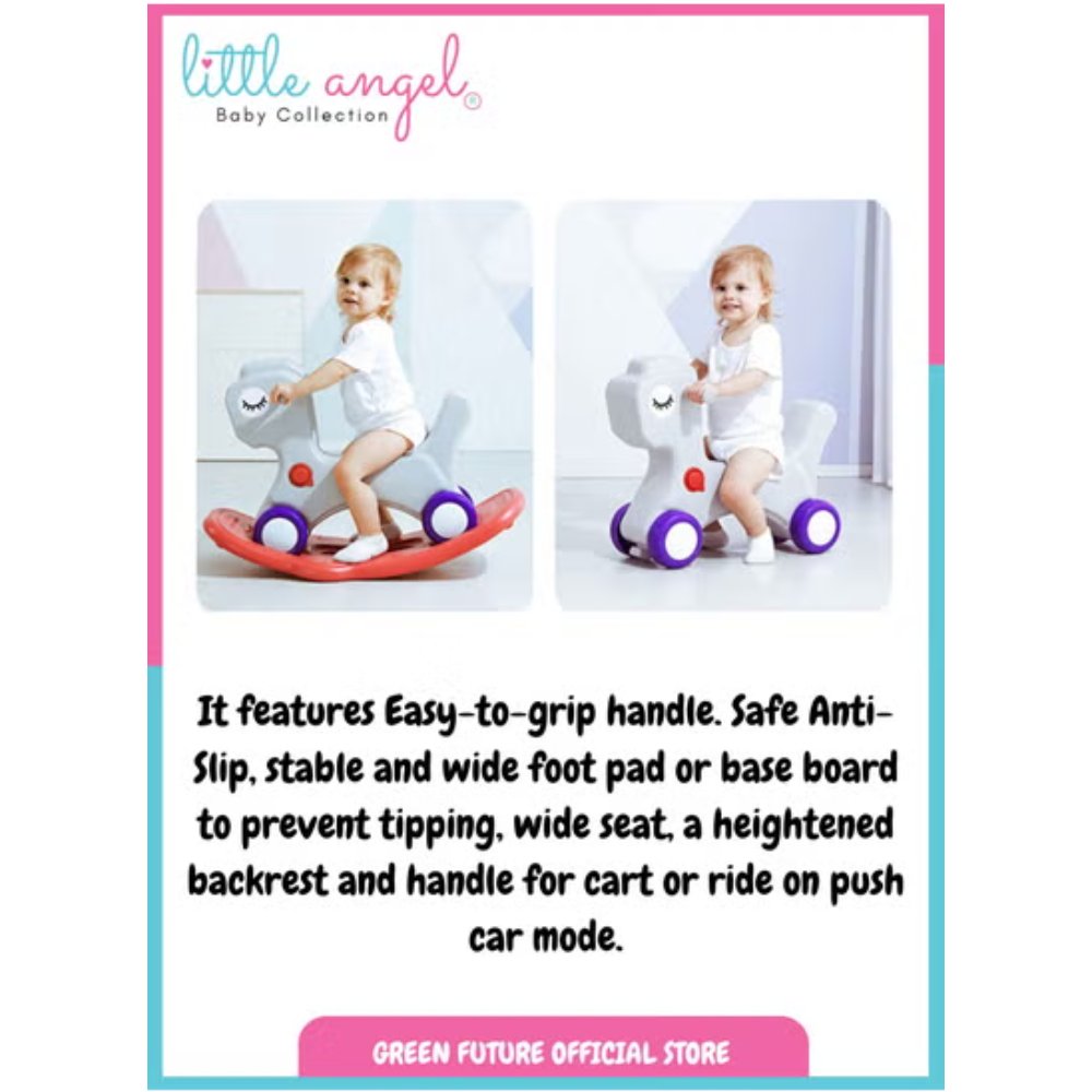 Little Angel - Kids Toys Rocking Horse Chair Ride-on - Pink