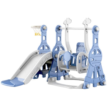 Little Angel Kids Toys Slide & Swing - Blue/Pink