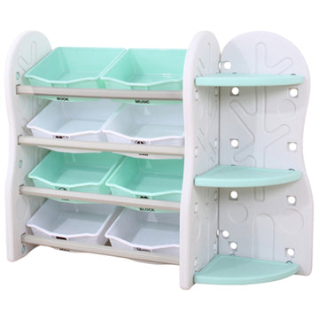 Little Angel Toy Storage Organizer With Side Shelf - Blue/Pink