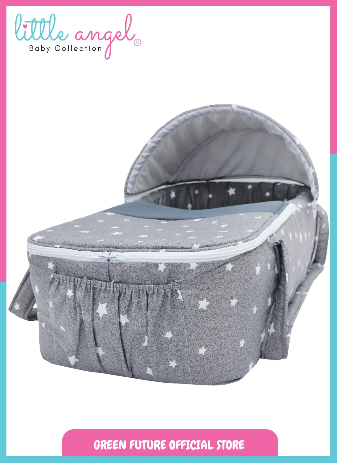 Little Angel - Portable Bassinet Baby Carry Nest Travel Cot W/ Diaper Bag