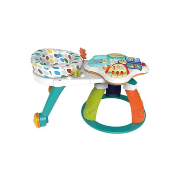 Little Angel - 3-In-1 Baby Walker Rotating Chair & Table Playset - White