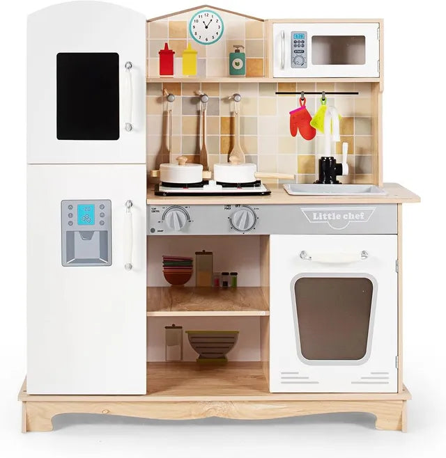 Little Angel - Kids Wooden Kitchen Montessori Playset – Educational Pretend Cooking Toy