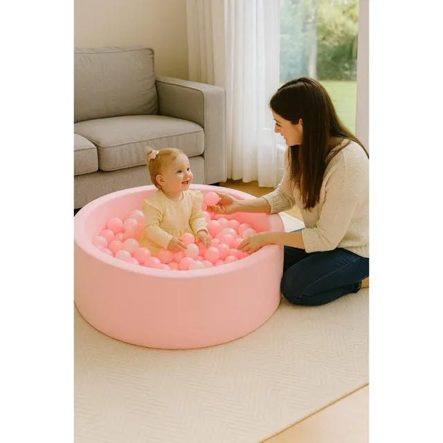 Little Angel Soft Foam Ball Pit Baby Playpen And Ball Pool - 200 Balls Pink