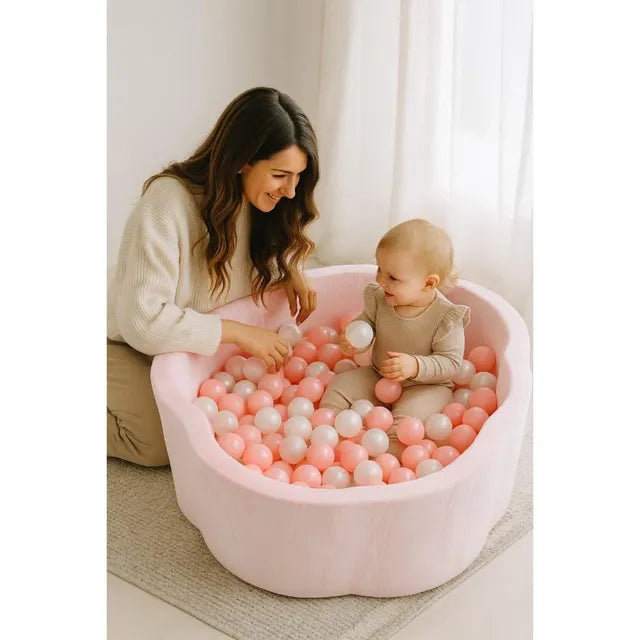 Little Angel – Soft Foam Ball Pit Baby Playpen and Ball Pool - 200 Balls Pink