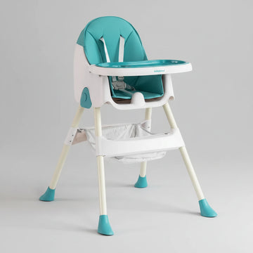 Little Angel - Baby High Chair With Feeding Tray & Storage - Blue