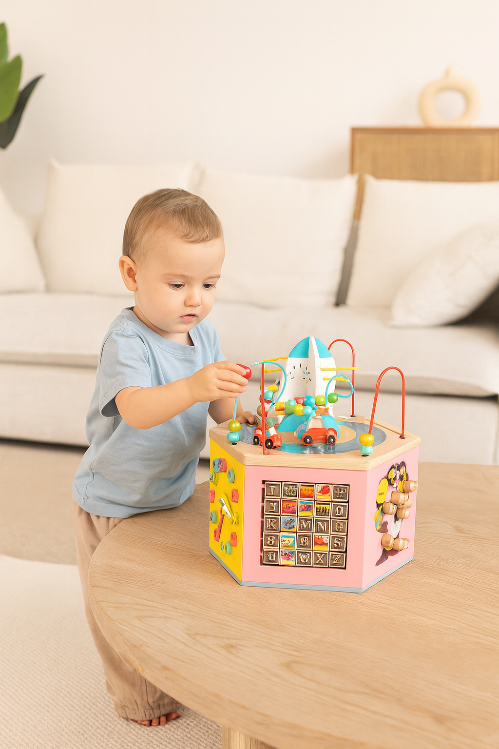 Little Angel - Kids Wooden Activity Cube – Learning & Play Center