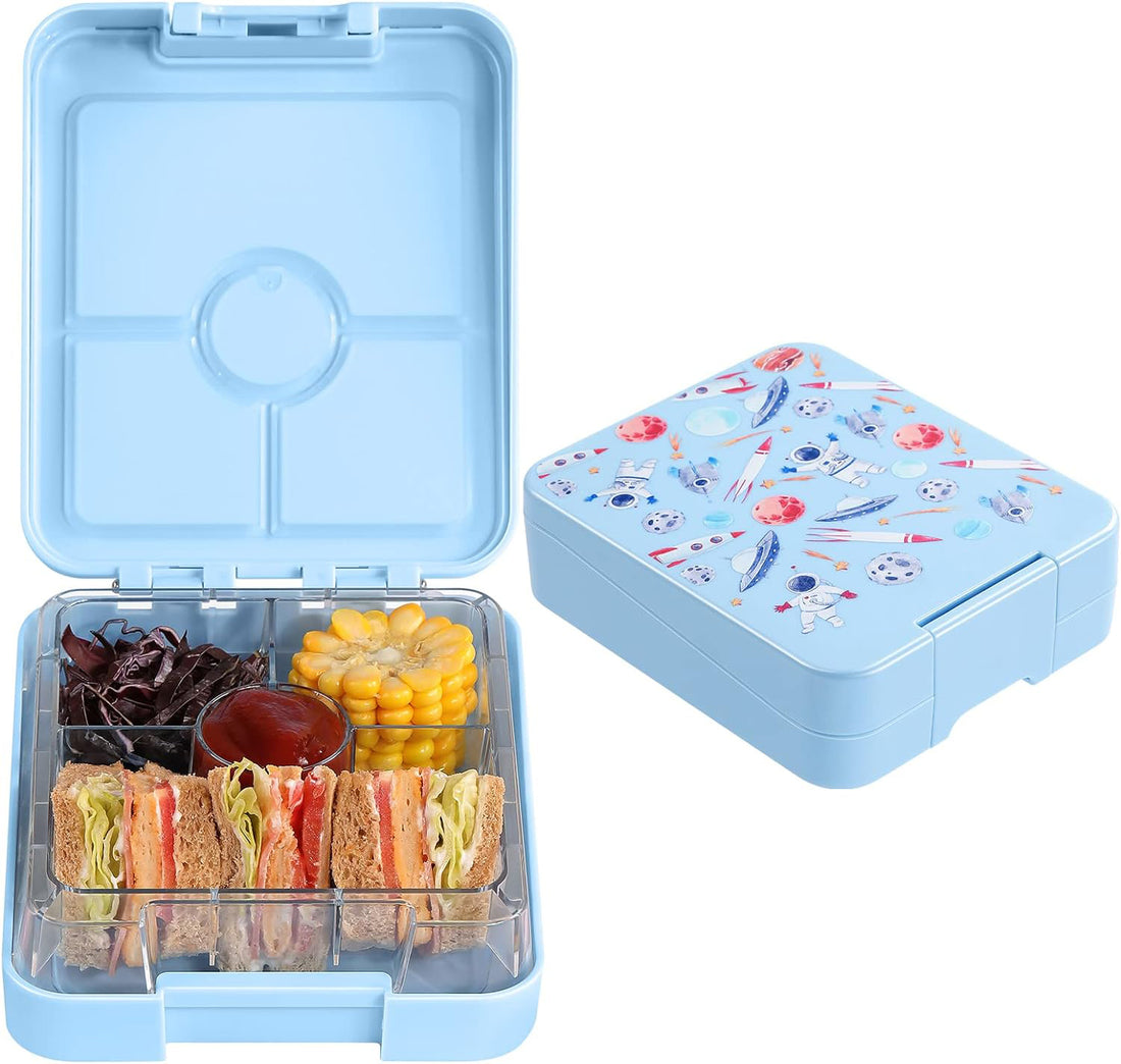 Little Angel - Kids Bento Lunch Box With 4 Compartment - Space Blue