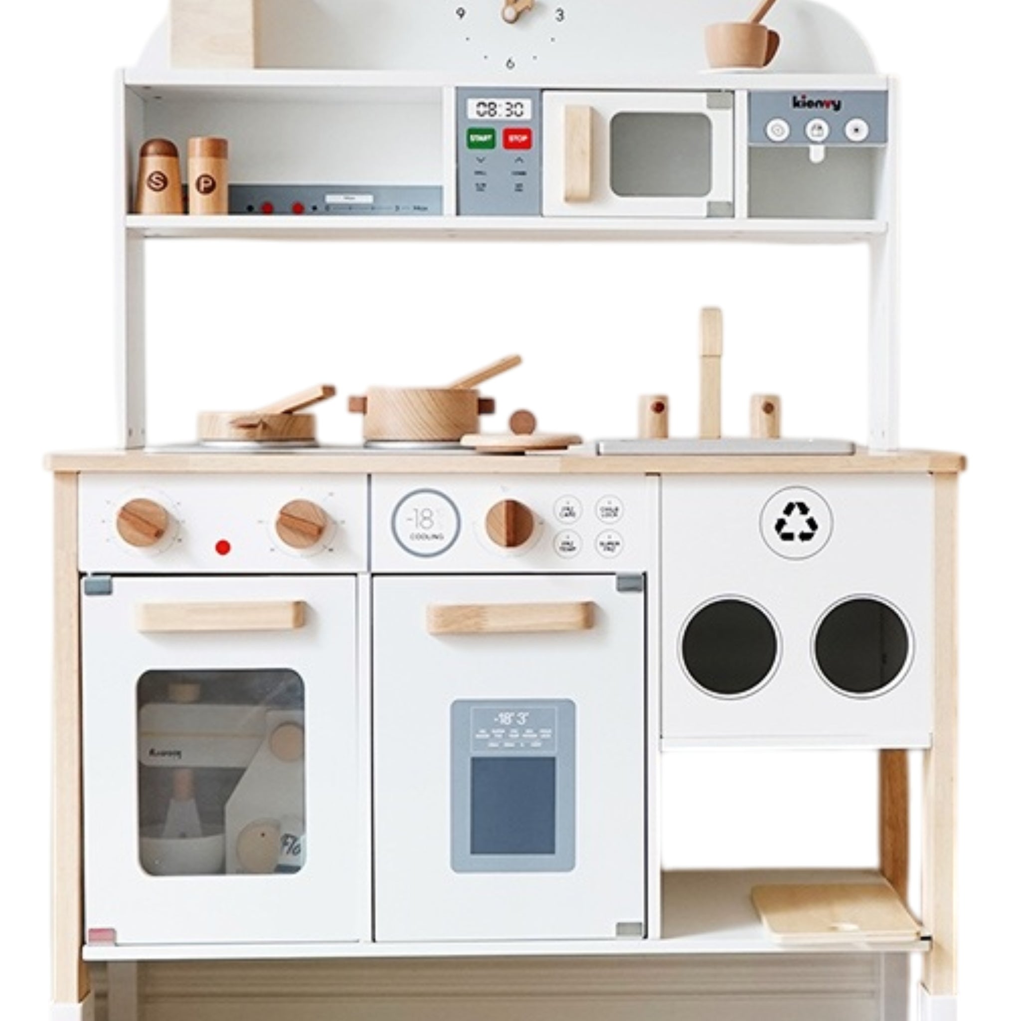 Little Angel - Kids Wooden Kitchen Pretend Interactive Play Set