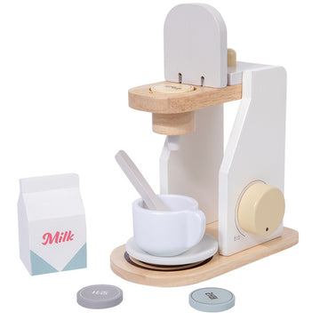 Little Angel - Kids Wooden Coffee Maker – Pretend Kitchen Toy Set