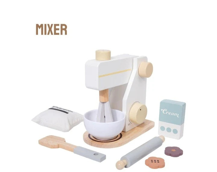 Little Angel - Kids Wooden Mixer Playset – Pretend Baking Kitchen Toy