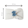 White&Grey - Baby Sleeping Bag With Blue Bow - White