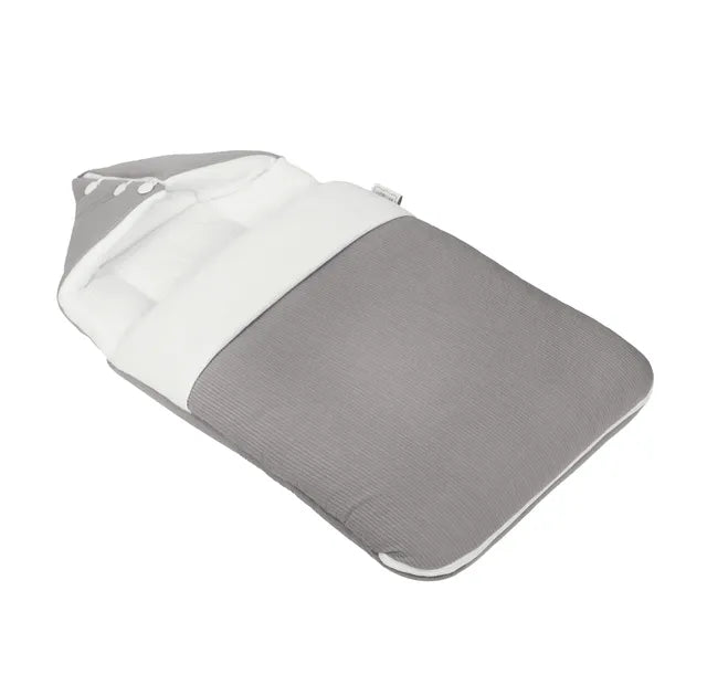 White&Grey - 2-in-1 Bamboo Cushioned Baby Sleeping Bag - Grey