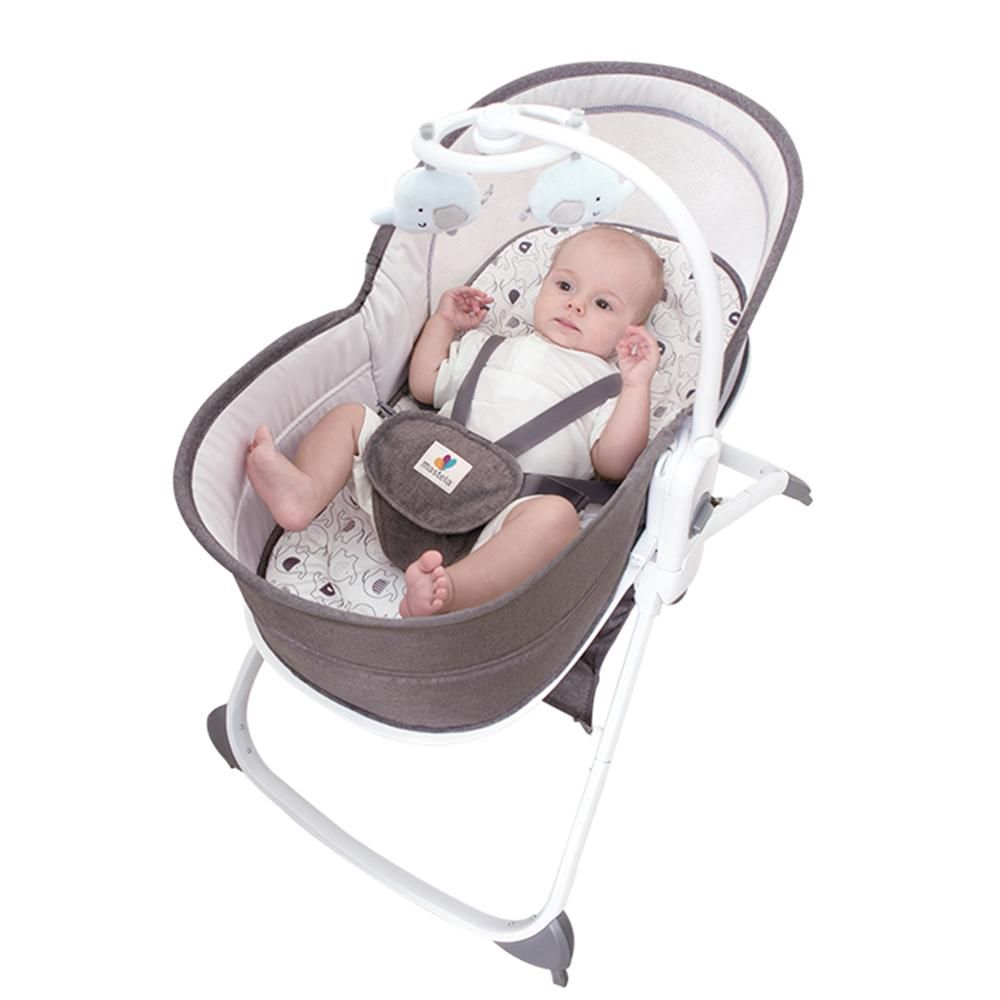 Mastela Baby Bassinet and Rocker 6 In 1 for Newborn to Toddler - Brown