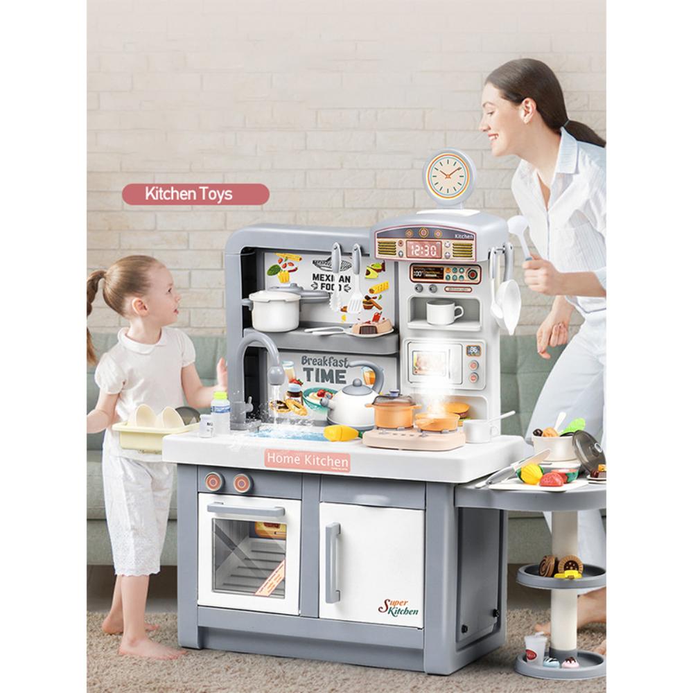 Kids Kitchen Pretend-play Toy for 3+ Years with 44 Accessories