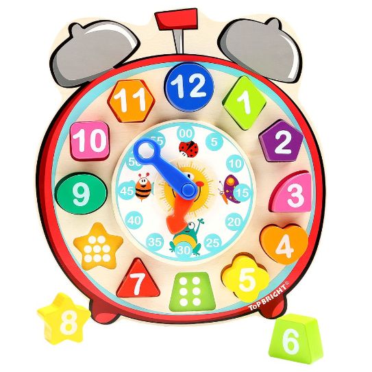 Topbright Kids Toys Educational Shape Sorting Clock