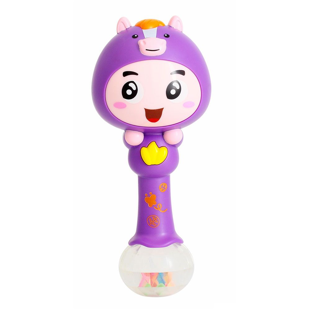 Hola Baby Toy Rattle with Music - Purple