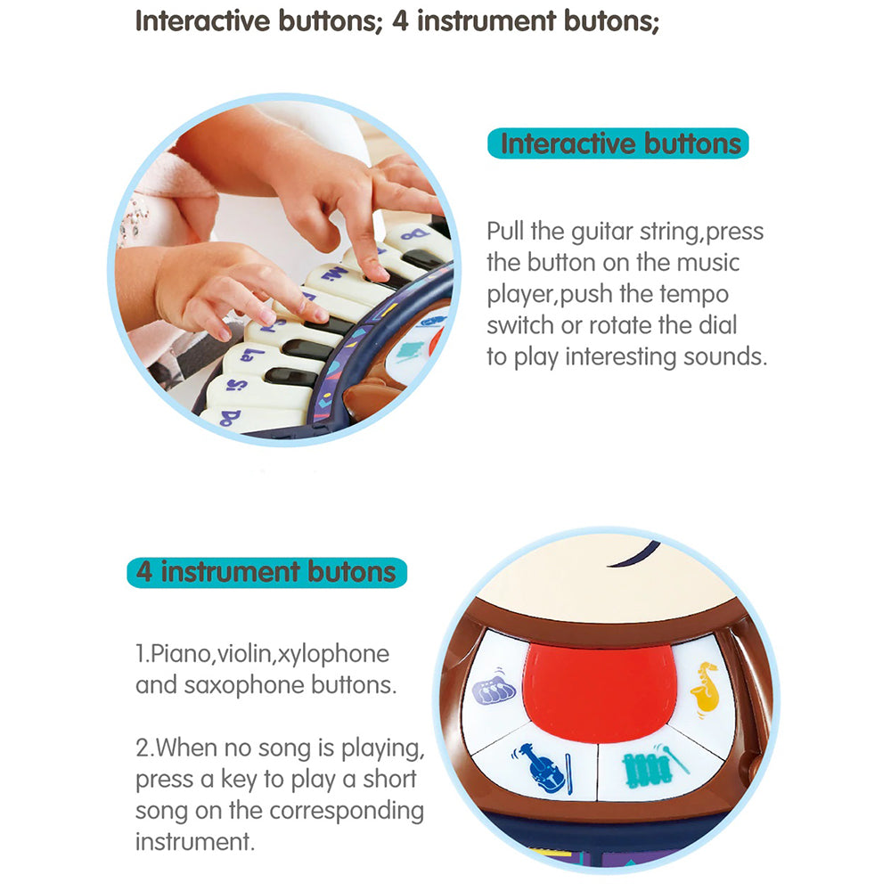 Hola Infant Toy Musical DJ Monkey Piano Keyboard