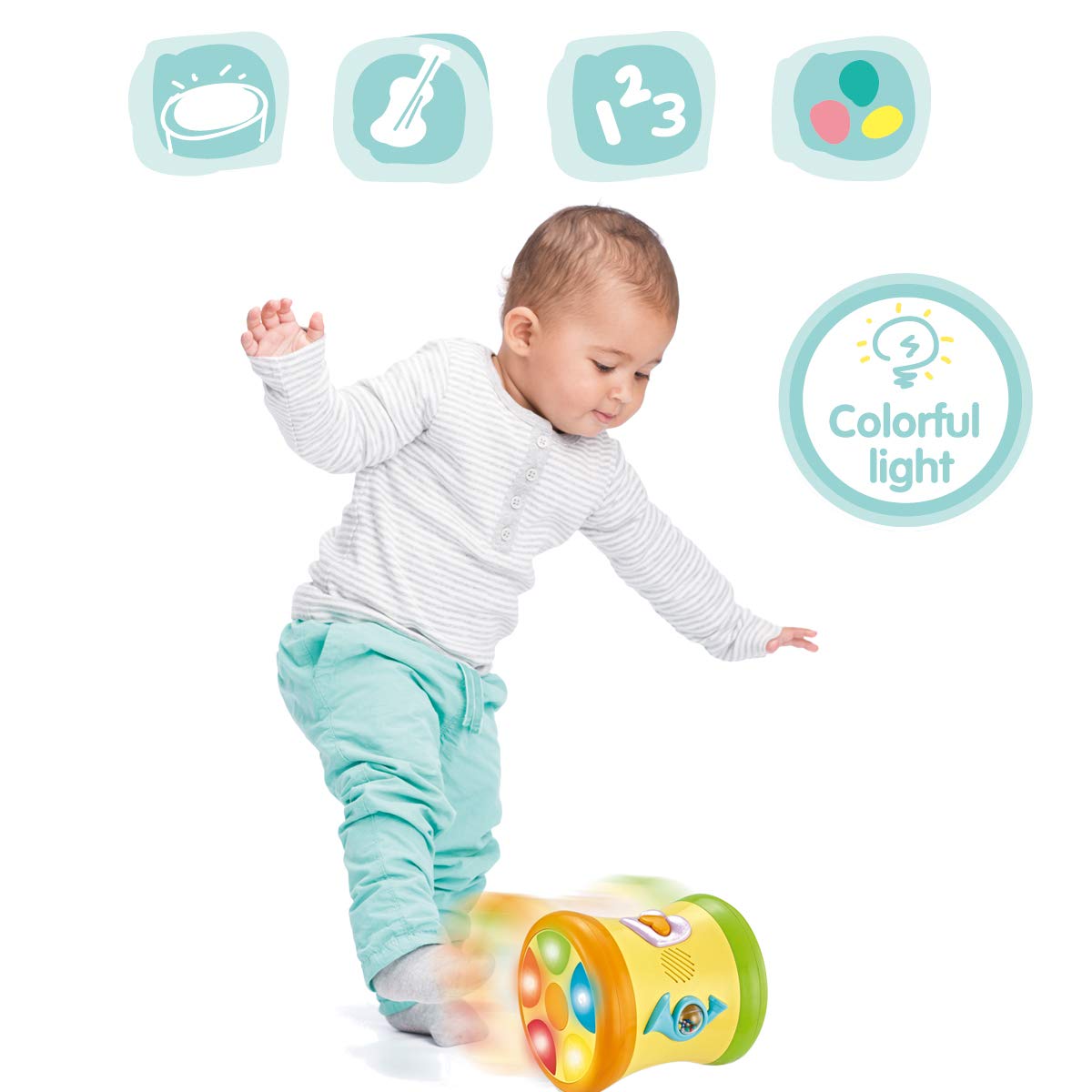 Goodway - Baby Toys Activity Musical Drum Toy for 2+ Years