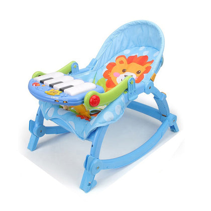 Yaya Duck Babylove Baby Rocker with Piano - Blue