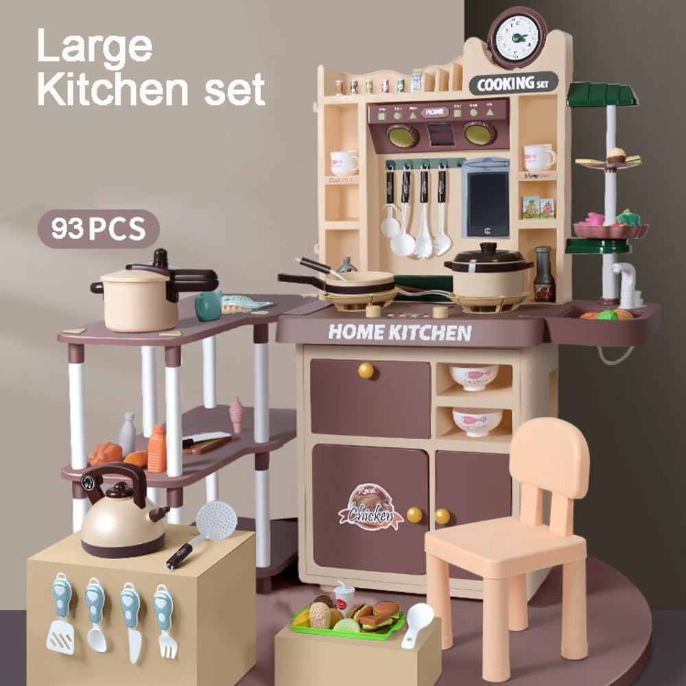 Beibe Good Kids Toys kitchen Playsets with 93 Accessories