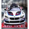 BMW M6 GT3 Kids Licensed Electric Ride-On Car White