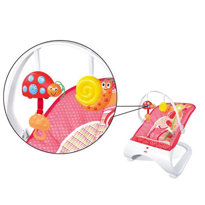 Tii Baby Baby Bouncer with hanging Toys for Infant 6to18 Months - Red