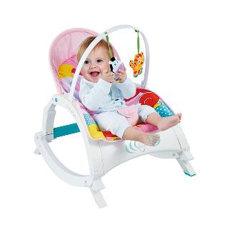 Little Angel Baby Rocker Newborn To Toddler Portable Rocker - Pink