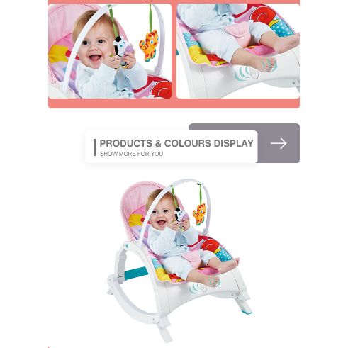 Little Angel Baby Rocker Newborn To Toddler Portable Rocker - Pink