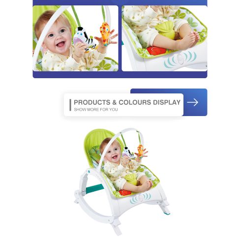 Little Angel Baby Rocker Newborn To Toddler Portable Rocker - Green