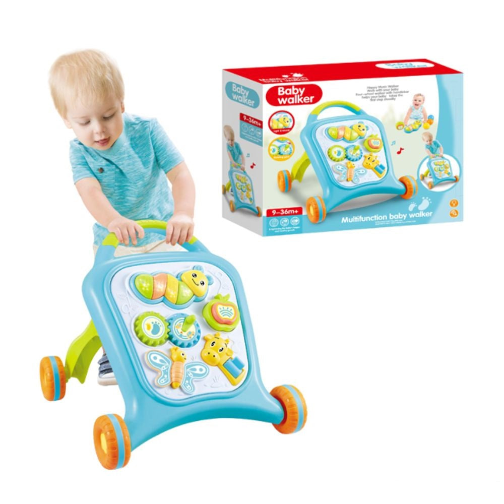 Little Angel Insects Learning Activity Sit To Stand Baby Walker - Blue