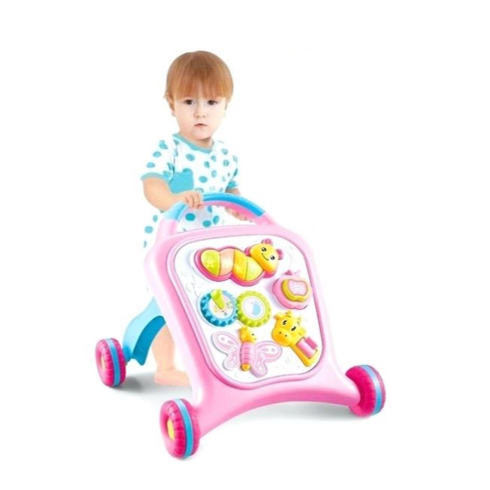 Little Angel Learning Activity Sit To Stand Baby Walker - Pink