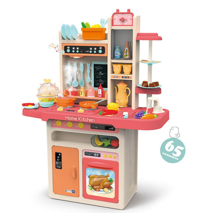 Beibe Good Electric Kitchen Set With 65 Accessories - Pink