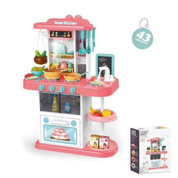 Beibe Good - Electric Kitchen Toy - Pink with 43 Accessories