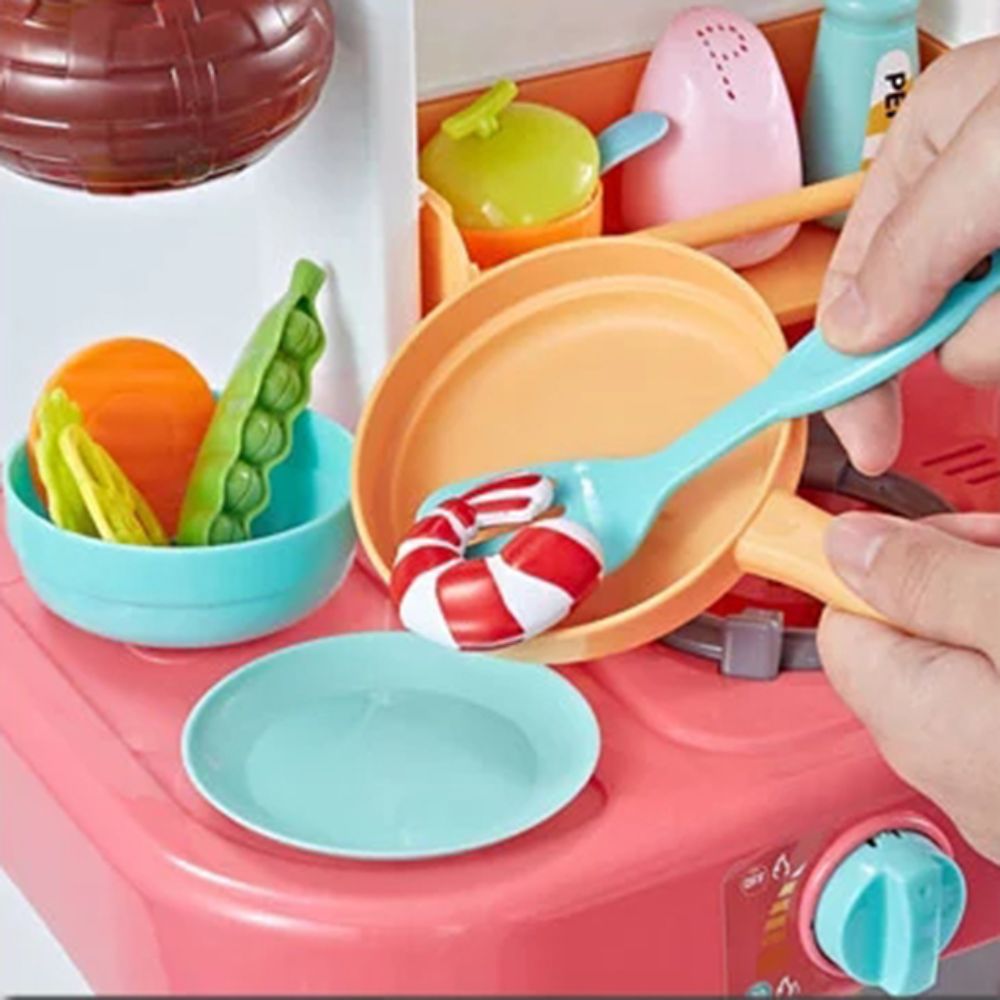Beibe Good - Electric Kitchen Toy - Pink with 43 Accessories