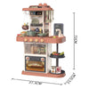 Beibe Good Modern Kitchen Pretend Play- Multicolor with 38 Accessories