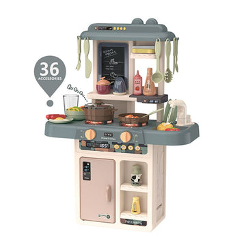 Beibe Good Electric Kitchen With 36 Accessories - Dark Green